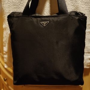 Prada large black shopper bag